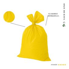 Saco De Lixo 60l Reforçado Amarelo 100 Und