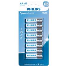 16 Pilhas Alcalinas Aa Philips