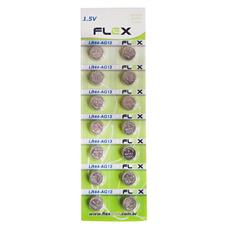 Bateria Botão Lr44 Cartela Com 14 Unidades Flex