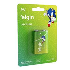 Bateria Alcalina 9v Elgin Cartela 01 Unidade