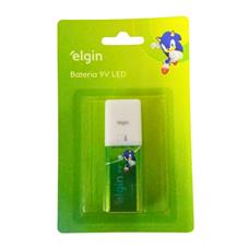 Bateria 9v Alcalina Com Lanterna Elgin