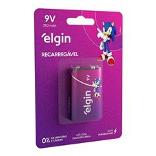 Bateria Recarregável 9v Elgin Cartela Com 01 Unidade