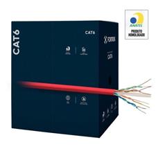 Cabo de Rede CAT6 305m Fortrek FK 510C CMX Vermelho - CX / 305
