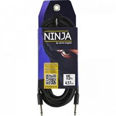 Cabo Para Guitarra 4,57m Ninja Preto Santo Angelo