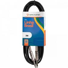 Cabo Para Instrumento Hayonik Linha Brasil P10 x P10 3m Preto