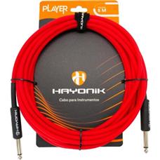 Cabo Para Instrumento Hayonik Player P10 x P10 5m Vermelho
