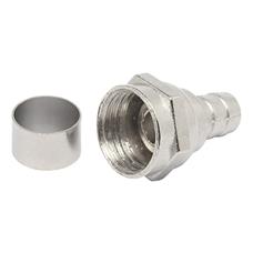 Conector F Rg 59 Com Anel Corpo Longo Storm 100 Unidades