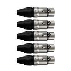 Conector Xlr Femea Wc 1003 Fl Bk Ni 3p 5un Wireconex