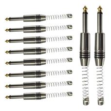 Conector P10 Macho Mono Com Mola Storm 10 Unidades