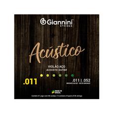 Encordoamento Giannini P/violão Aço Bronze 65/35 0.011' Gespw