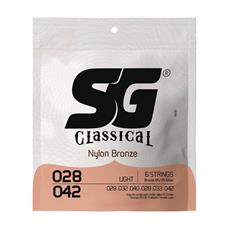 Encordoamento P/violão Nylon Bronze 65/35 Prata Tensão Leve Sg 0.028