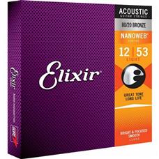 Encordoamento Para Violão .012 Light Nanoweb Elixir