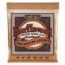 Encordoamento Para Violão Aço .012 Médio Leve Earthwood 2146 Ernie Ball