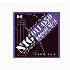 Encordoamento Violão Aço 011 1ª Corda (mí) Extra N511 Nig