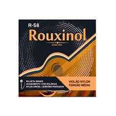 Encordoamento Violão R-58 Nylon Cristal Prateada Rouxinol