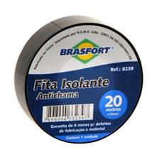 Fita Isolante Antichama Preta 19mm x 20m Brasfort - DEZ / 10
