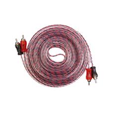 Cabo 2 X 2 Rca Transparente Automotivo 5 Metros Storm