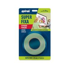 Fita Dupla Face Super Fixa Extrema Fixação até 5kgs 24mm x 2m Spiral
