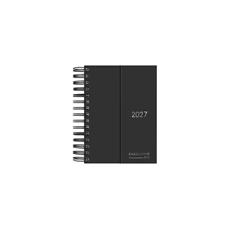 Agenda Diária 2027 Capa Dura Aba Imantada Brief Executive Spiral 2749065 Preto 176 Folhas